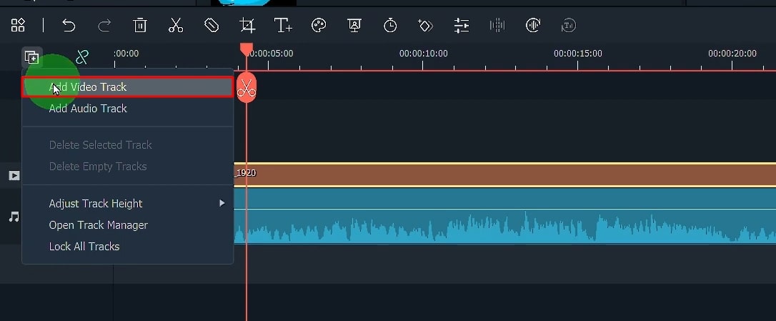 add more video tracks to timeline