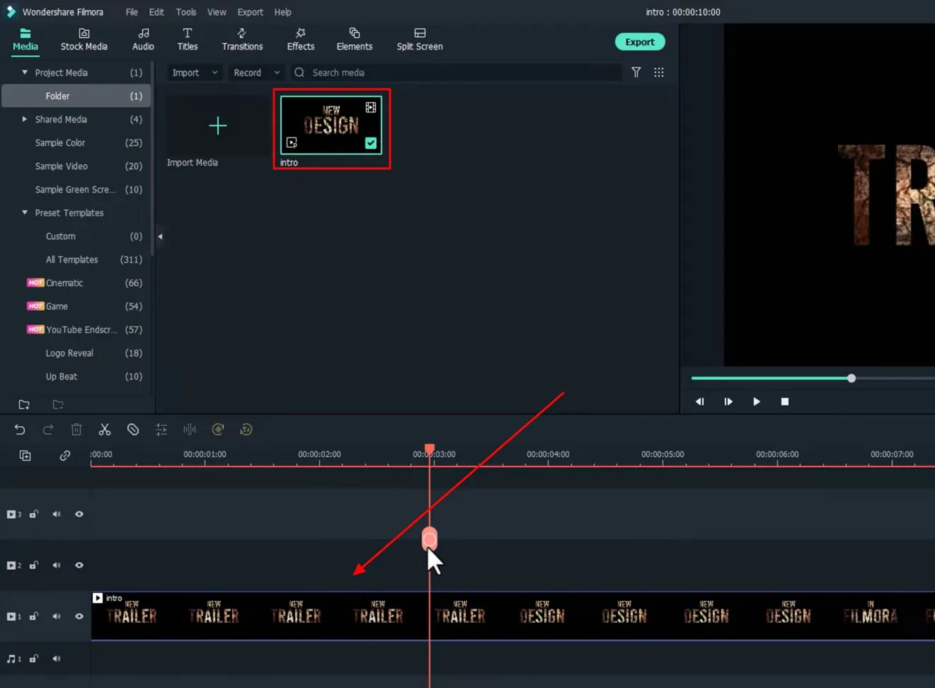  import exported video to timeline