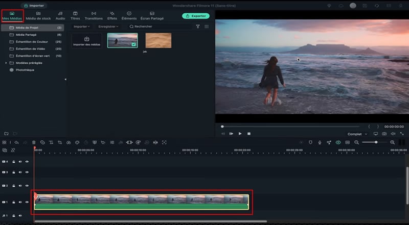 import video and drag to timeline