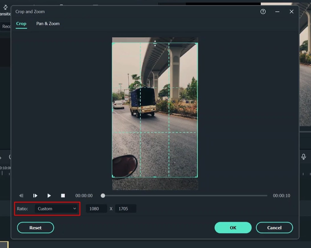 crop video and adjust dimensions