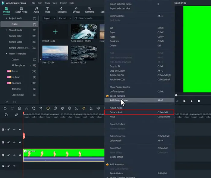 detach audio from video