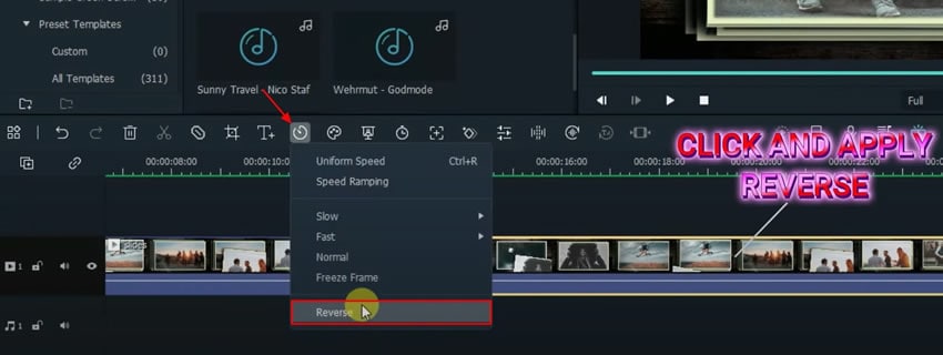 reverse effect on video