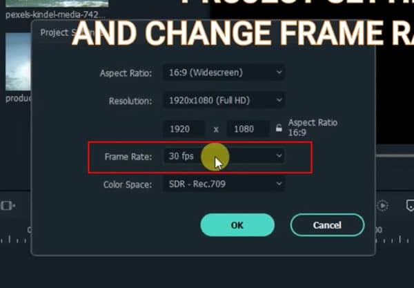 set frame rate from settings