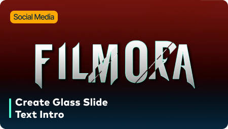 create glass slide text intro
