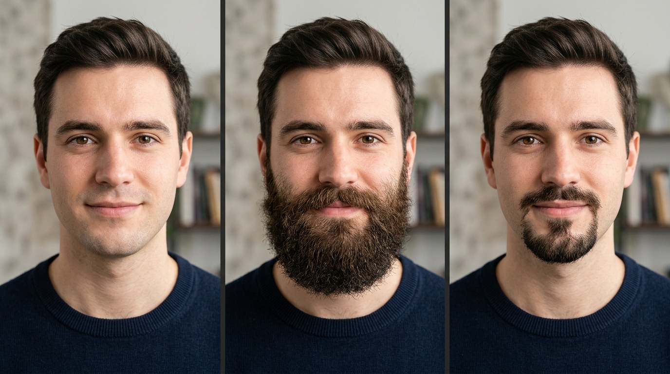 workflow de montage vidéo avec effet de barbe