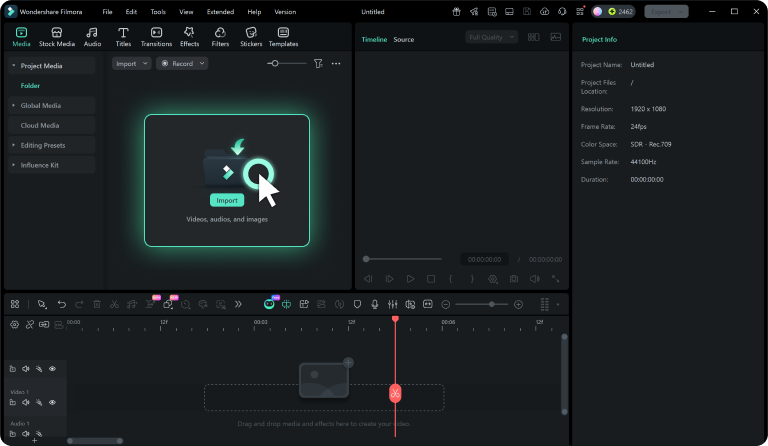 import video to the editor with effects