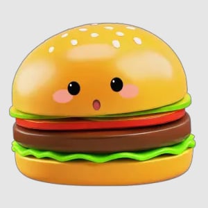 animated hamburger sticker