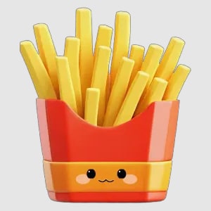 fries sticker for video