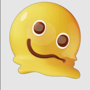melting face emoji