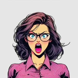 lady comic sticker for video 04