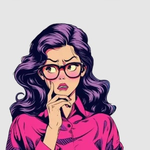 lady comic sticker for video 05