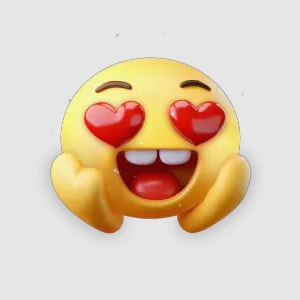 heart eyes emoji sticker