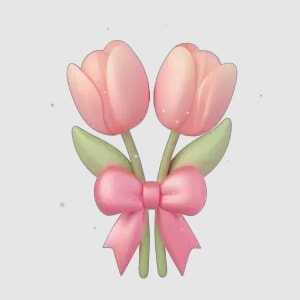 romantic flower sticker