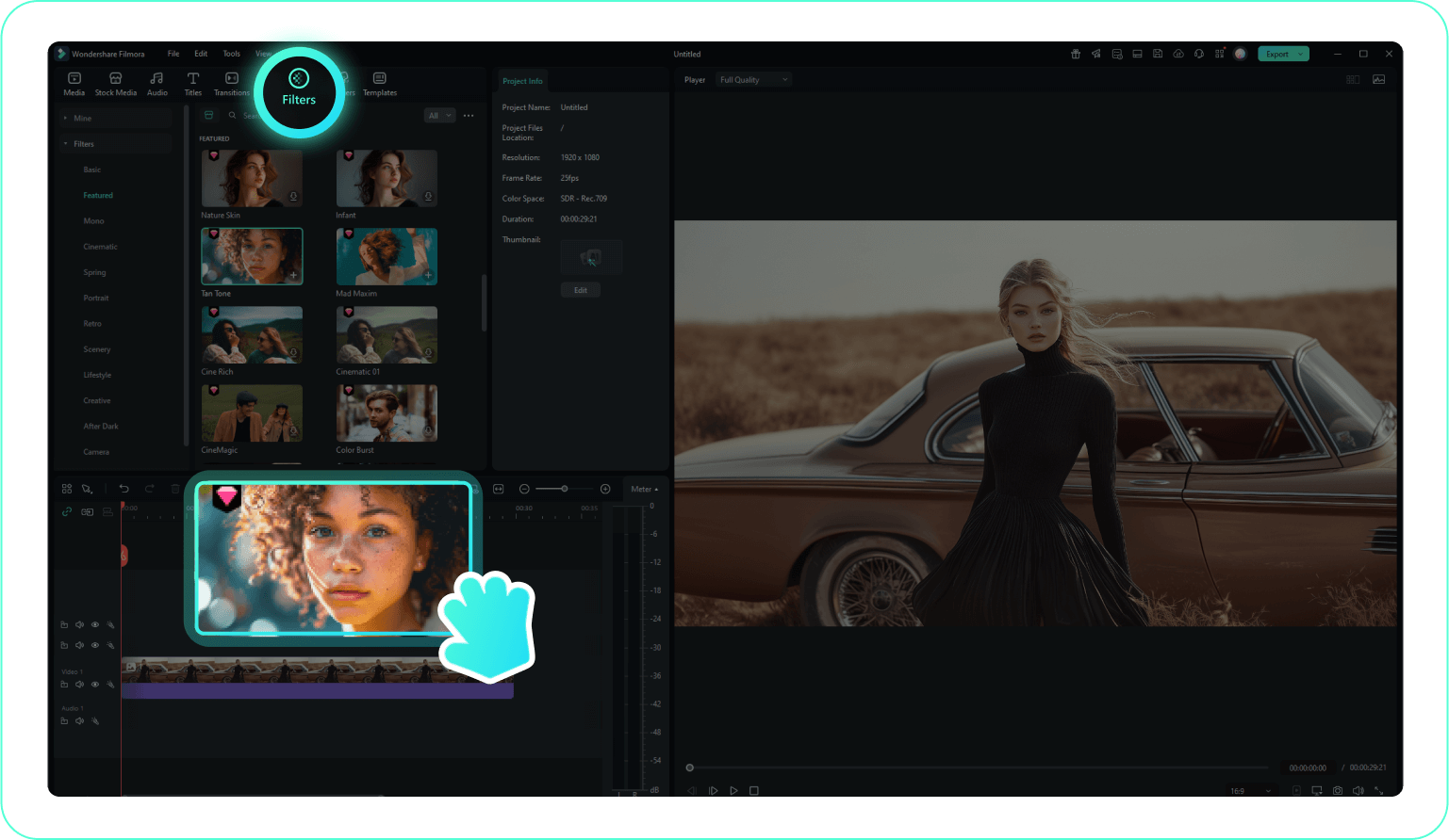 choose a filter for your video