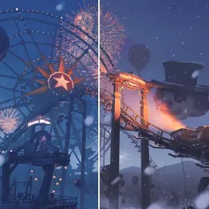 silent snowy night movie filter