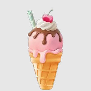 ice cream sticker for vlog