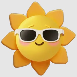 sunshine sticker for vlog