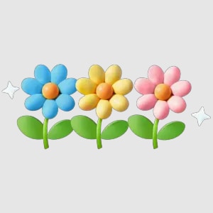 flower sticker for summer vacation vlog