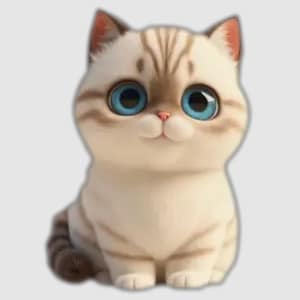 kawaii talking cat sticker