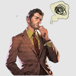 thinking man comic sticker 02