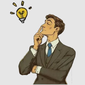 thinking man comic sticker 05