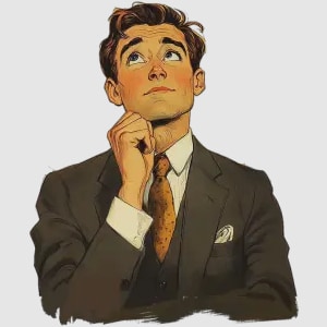 thinking man comic sticker 06