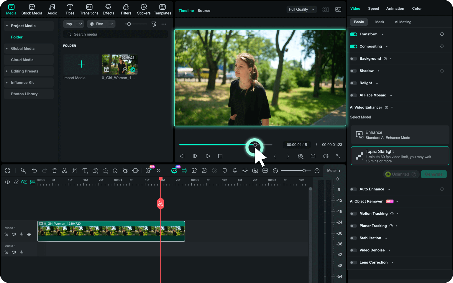 refine the speed ramp effect and export