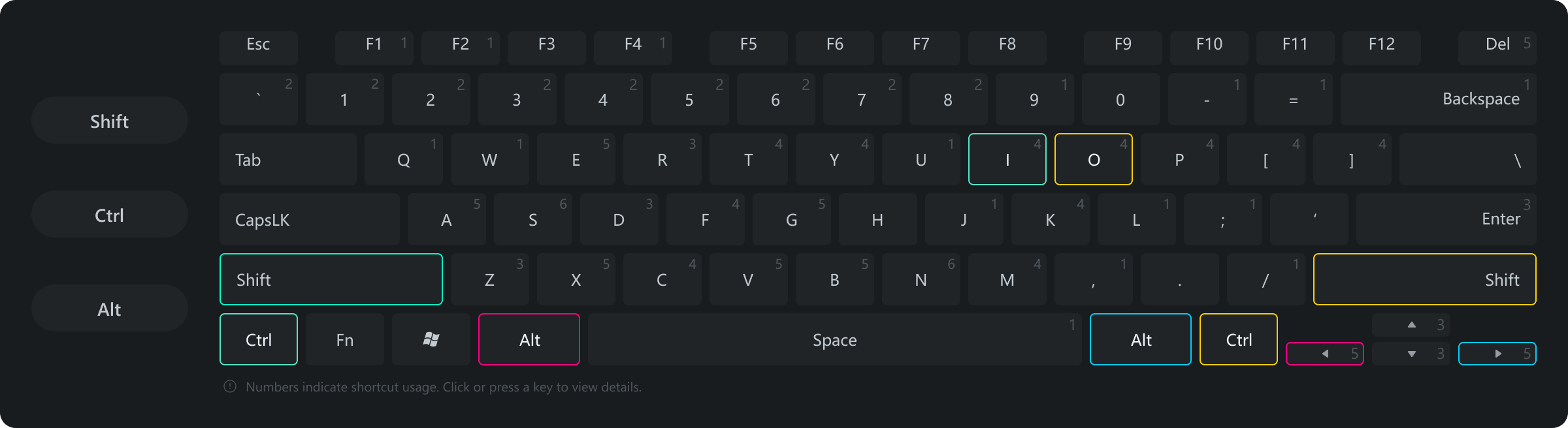 Filmora keyboard shortcut layout