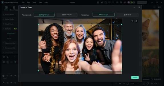image to video picture mode settings