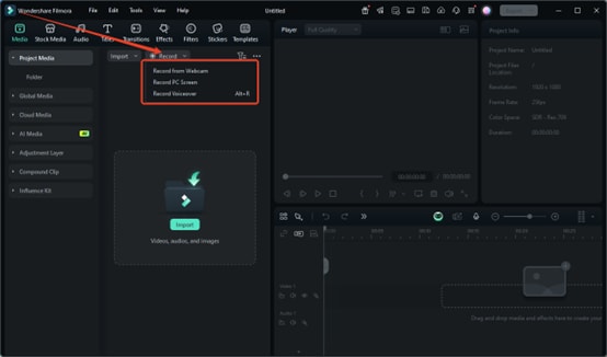 access the recorder button