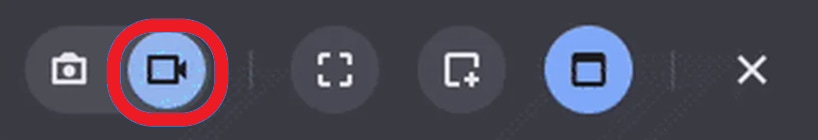 select the screen record icon