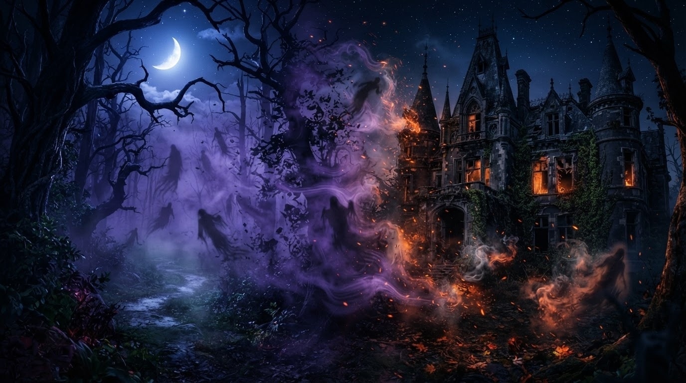 Recursos de Halloween generados con IA para personalizar transiciones en Filmora