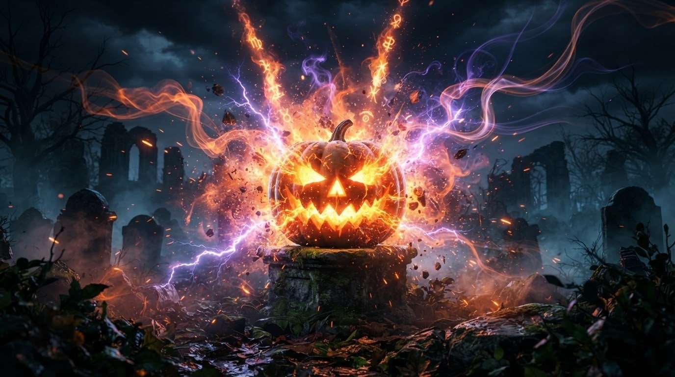 Transiciones de Halloween con glitch y efectos visuales en Filmora