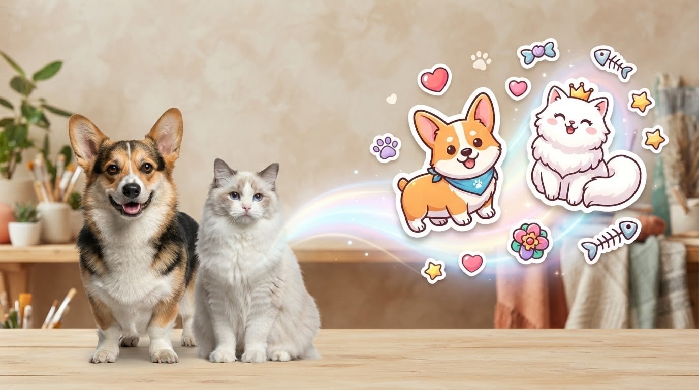 Generate custom pet stickers using advanced AI inside Filmora