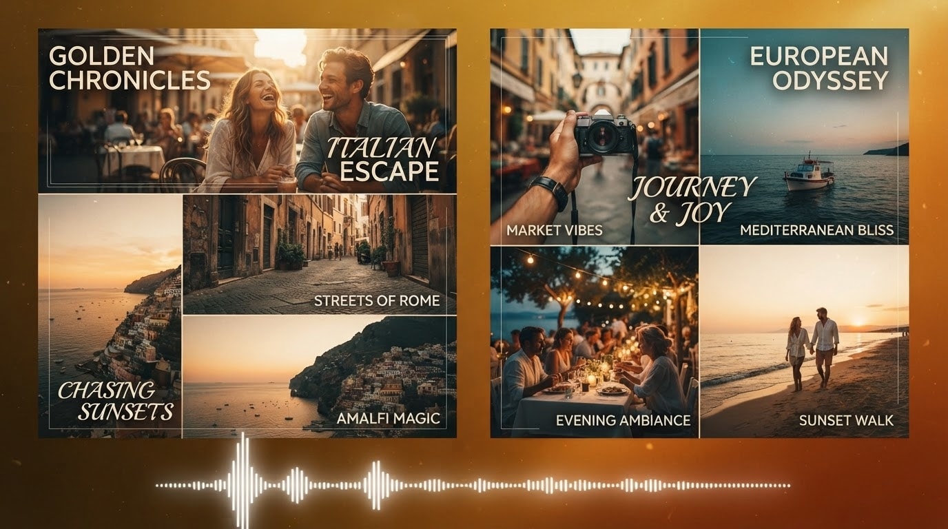 color grade your picture collage template