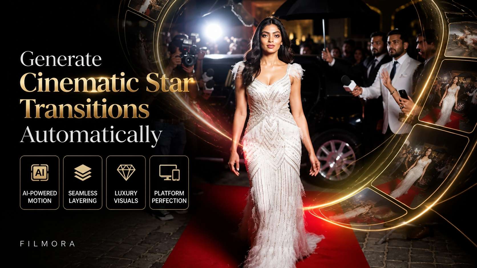 AI-powered celebrity reveal AI tool in Filmora