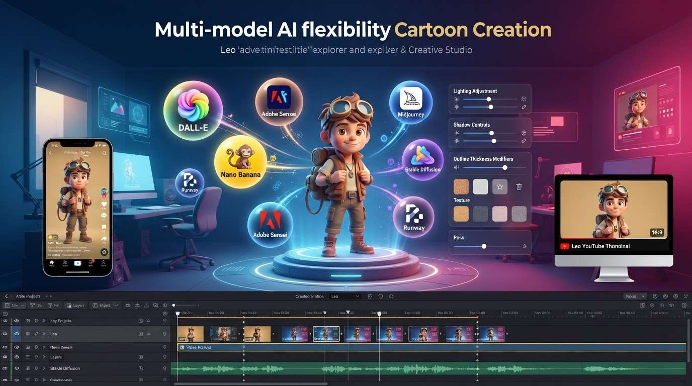 multi-model toon twin generation in Filmora