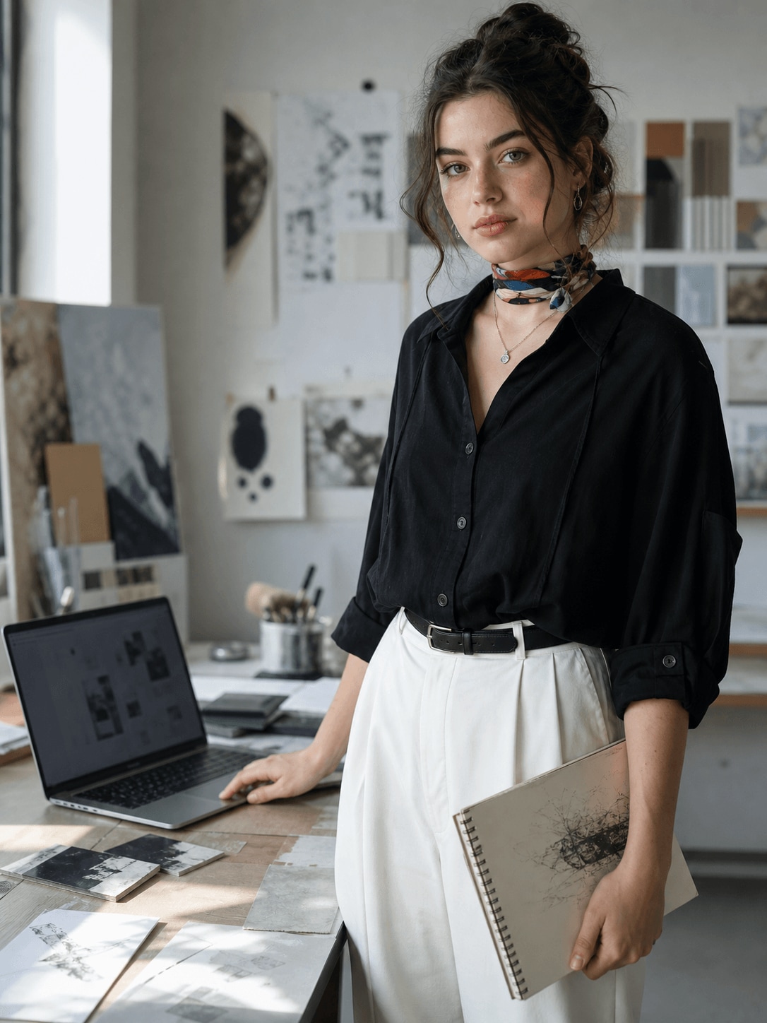 Ava Mitchell, a design student creating portfolio videos