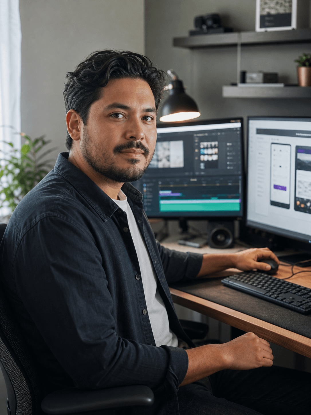 Daniel Brooks, a video producer creating product demo videos