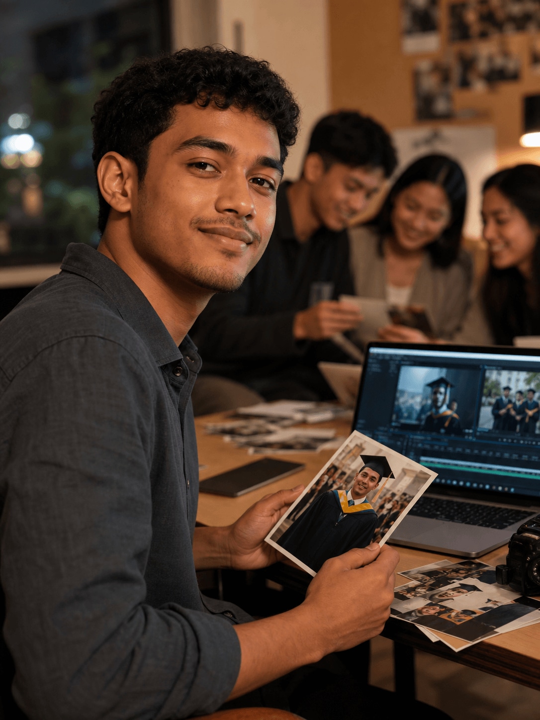 Lucas Evans, a graduate creating graduation videos