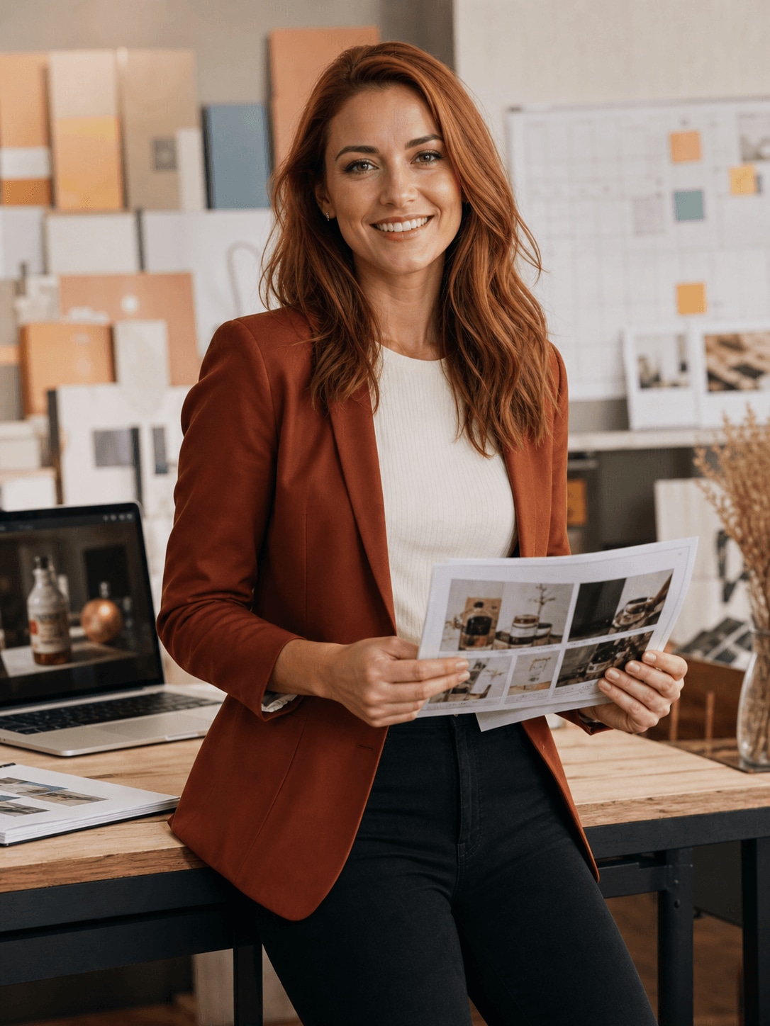 Sophia Turner, a small business owner creating promotional videos