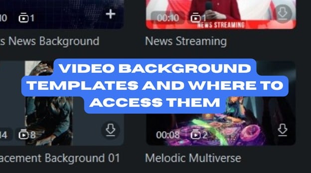 video background template title card