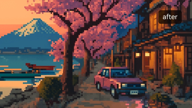 turn photo into pixel
