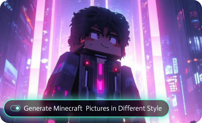 ai cyberpunk style minecraft maker