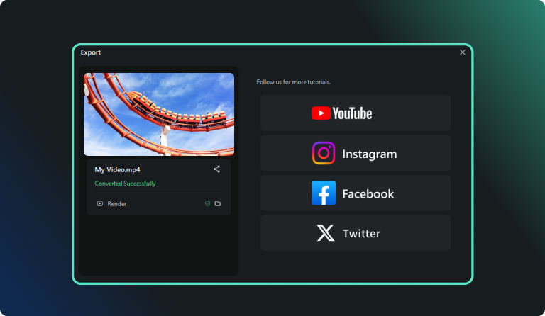 export the created boomerang video