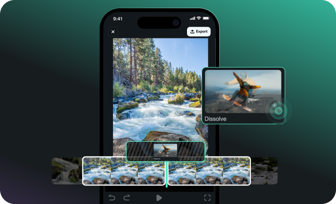 make boomerang video with dissolve transition