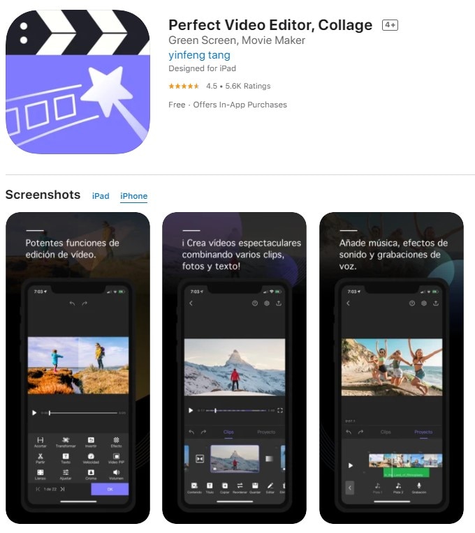 mobile video editing app