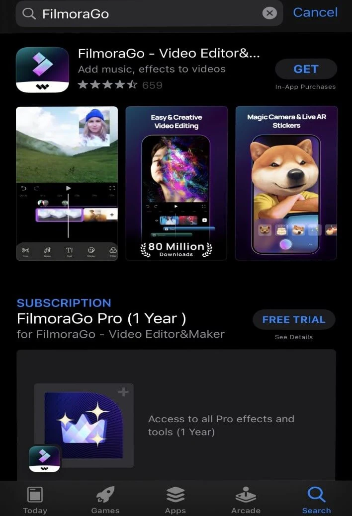 install Filmora for Mobile