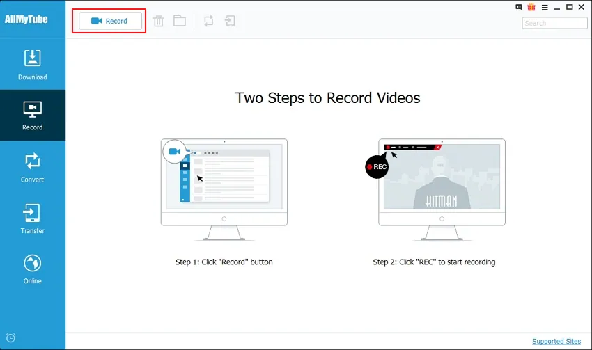 Record Video - Click Record Button