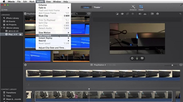 How to fast forward in iMovie on Mac/iPad